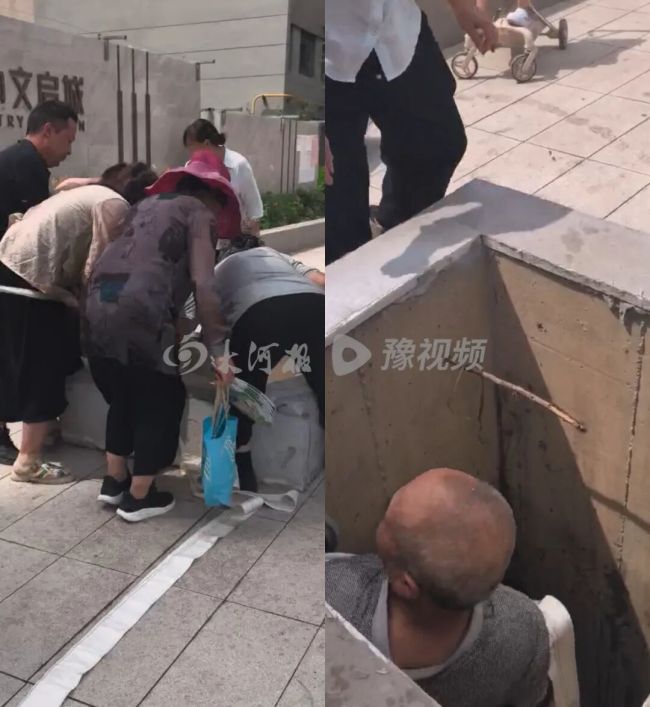孩子坠井大爷绳结绑身救人 英勇无畏显真情