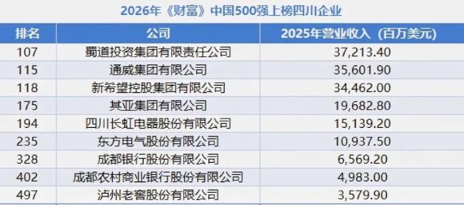 9家川企上榜“中国500强”