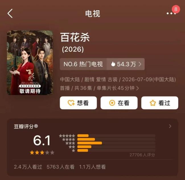 暑期档剧集开分 《这一秒过火》垫底 口碑集体下滑