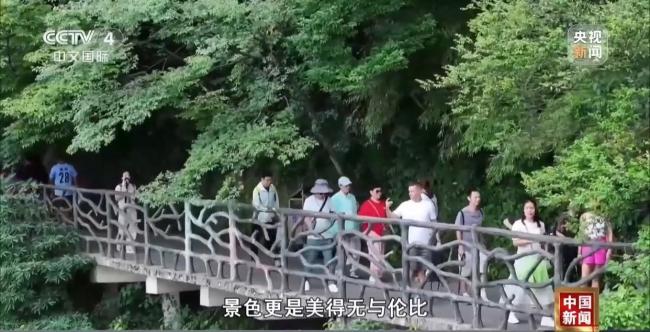 外国游客在中国解锁“凉”好时光 避暑胜地魅力十足