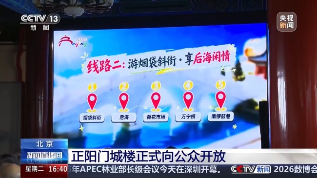 北京正阳门城楼正式开放 10条中轴线游览线路发布