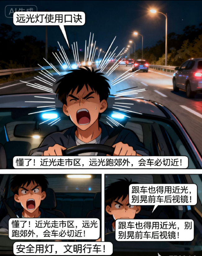 新手司机的远光灯焦虑