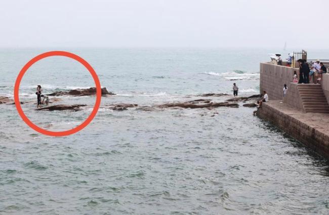 海景再美,勿忘上岸! 涨潮勿忘安全归途