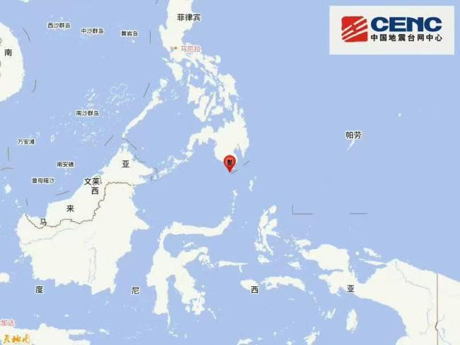 苏拉威西海发生6.4级地震