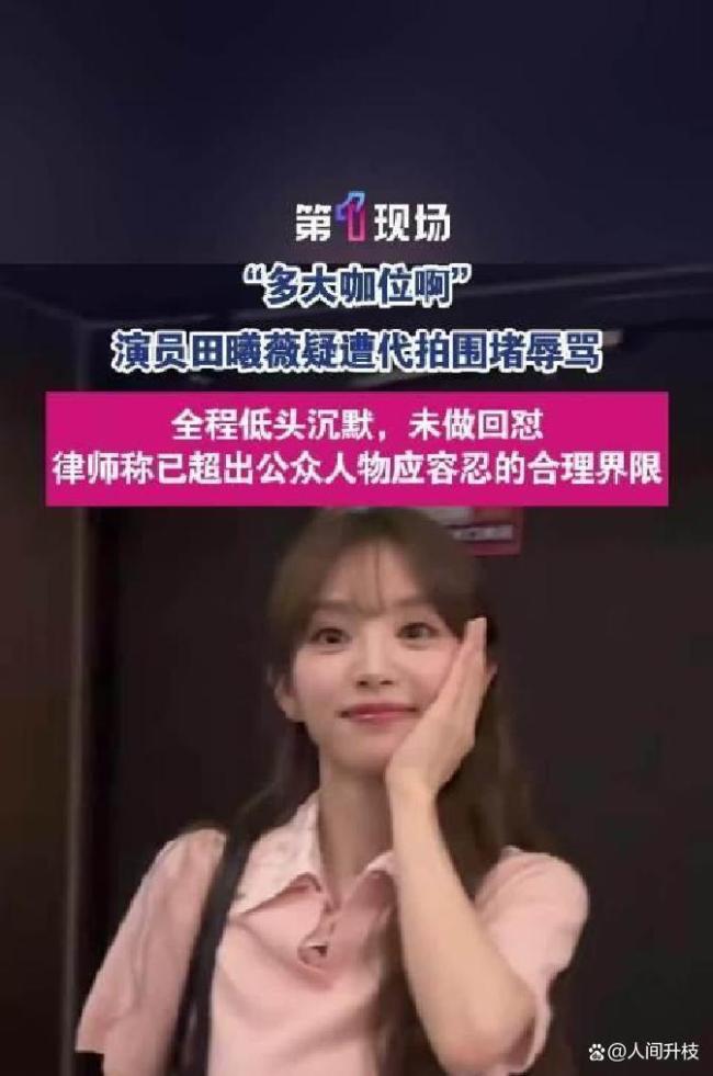 田曦薇疑遭代拍围堵辱骂 追星边界何在