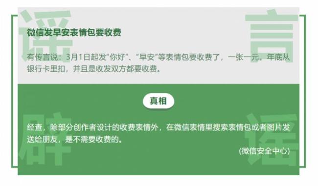 9月起微信发早安图片要收费系谣言 旧谣言再翻炒