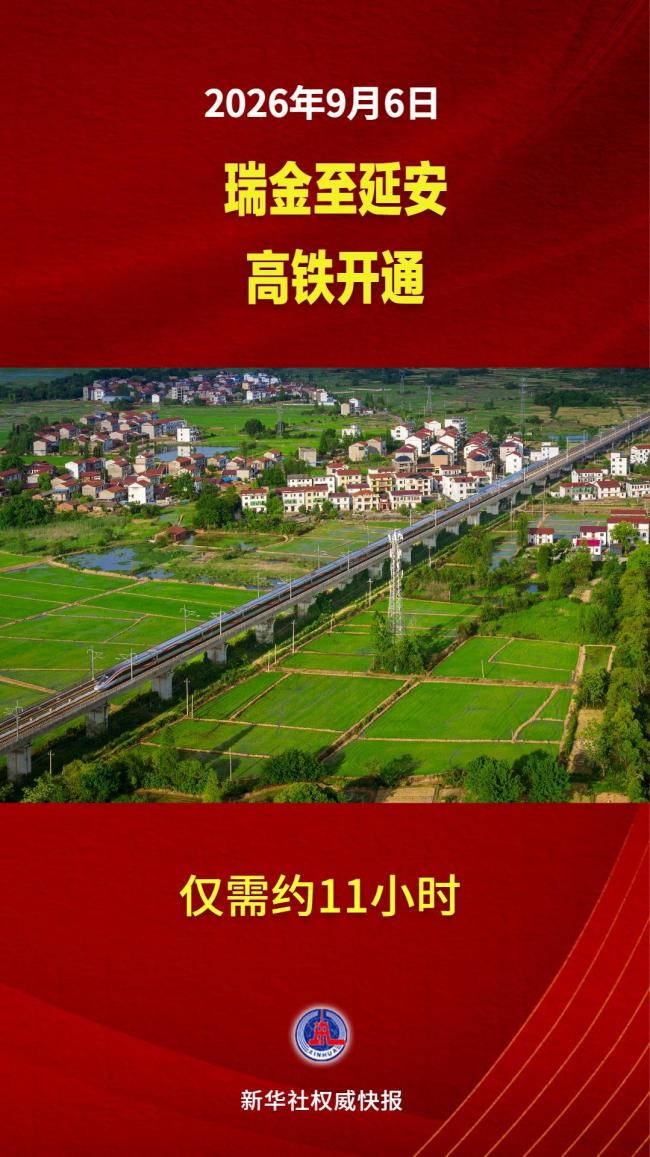 长征出发地到落脚点实现高铁直达 时空距离压缩至约11小时