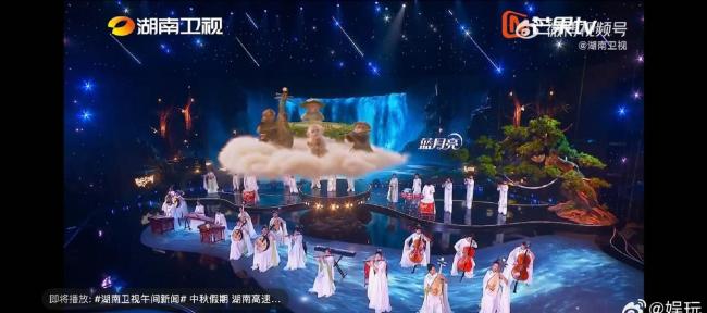 湖南卫视中秋晚会猴比艺人镜头多 AI猴子成焦点