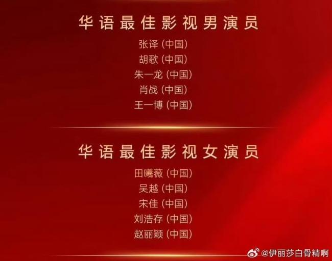 华鼎奖提名名单揭晓：星光熠熠