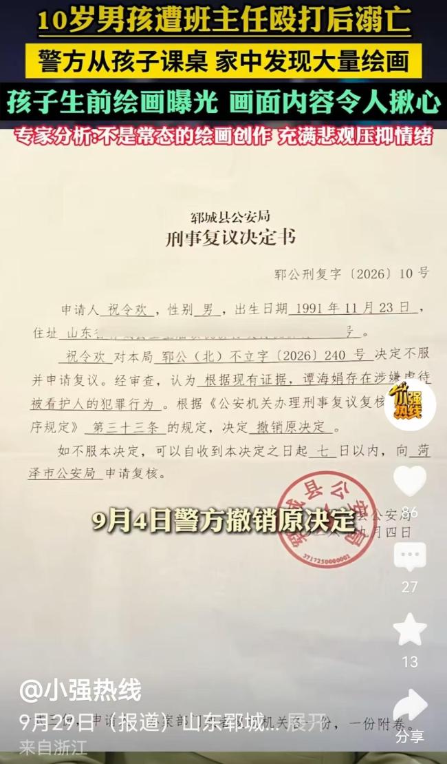 溺亡10岁男孩画中与高位者对峙坠落 暴力阴影下的绝望选择