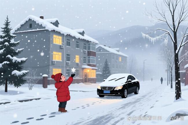 鹤岗初雪 感受黑与白的大地美学 冬日仪式感悄然降临