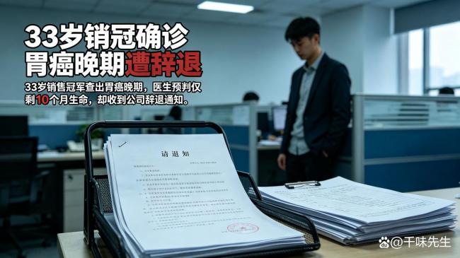 销冠确诊胃癌晚期后突然被辞退，劳动仲裁判赔11万，公司不服起诉
