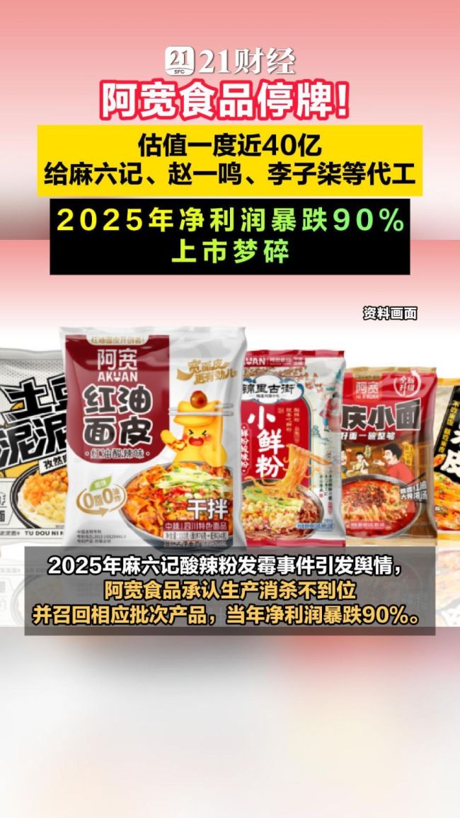 阿宽食品挂牌720天后停牌