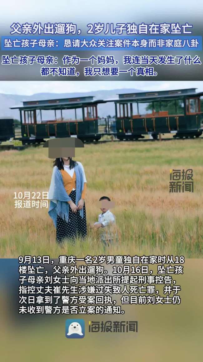 母亲哽咽回应2岁儿子独自在家坠亡