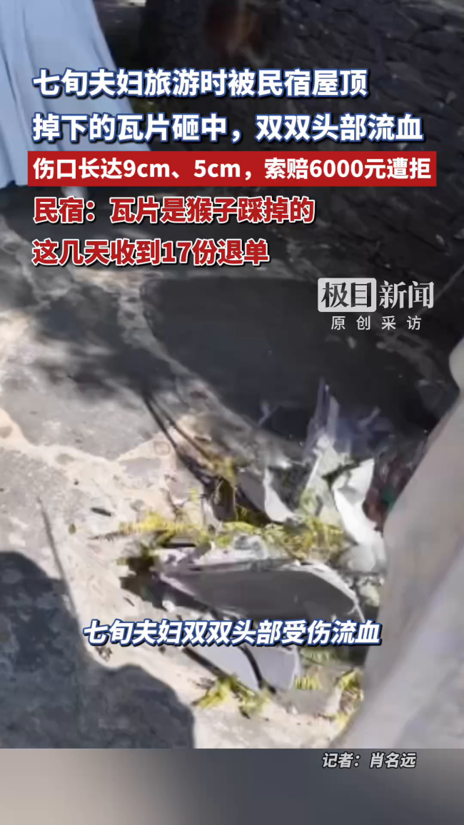 七旬夫妇被民宿瓦片砸中 索赔6千遭拒