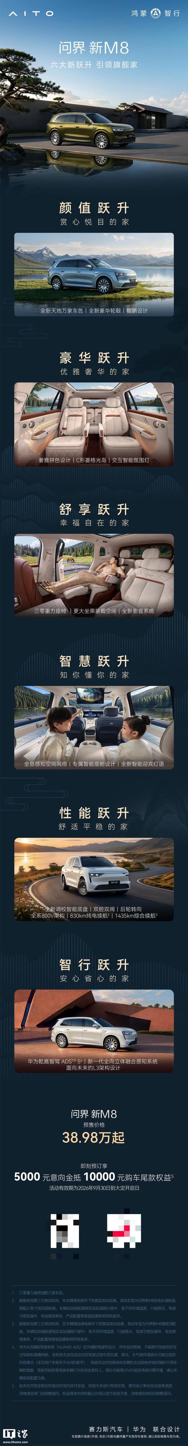 鸿蒙智行问界新M8选配公开 多种版本与配置亮相