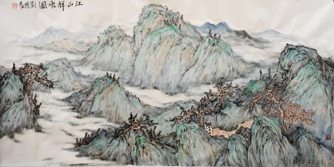 师出同门画山水，风格迥异放异彩——著名画家刘明、谢其云走进文化视界