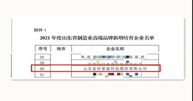 山东星科智能科技股份有限公司接连入选多项科技项目