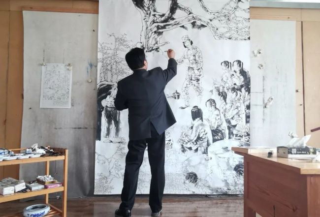 巍巍蒙山高亲亲沂水情著名画家孔维克作品参展山东画院庆祝建党百年