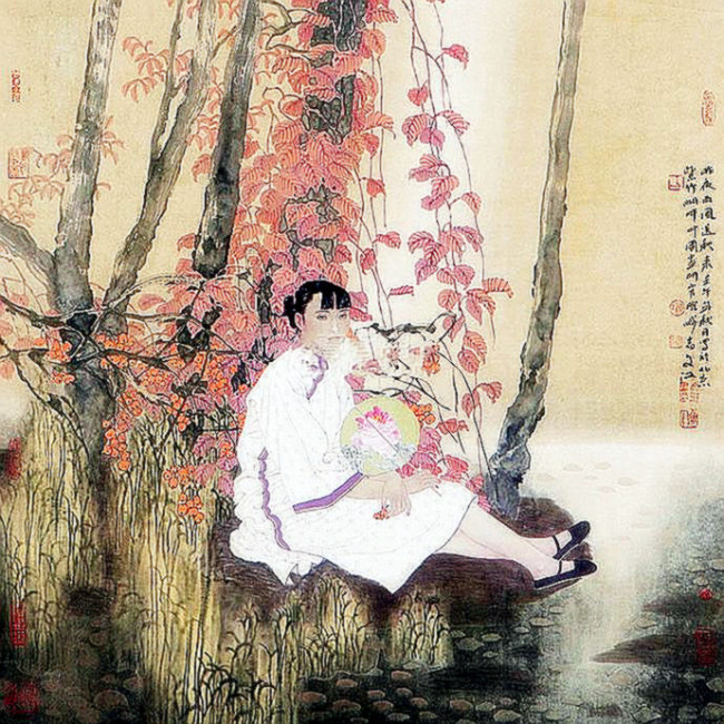「雅中有俗」于文江彩墨人物画