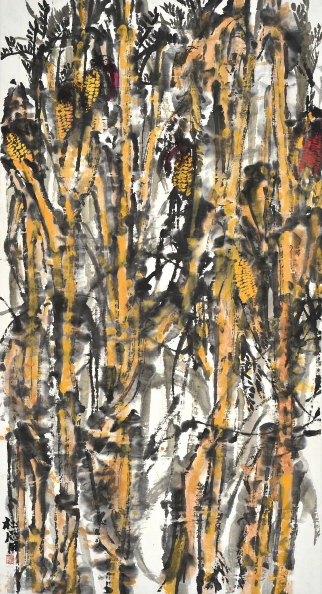 石榴香老庭枝低青年画家杜宁应邀参展丹青颂中华全国书画名家邀请展