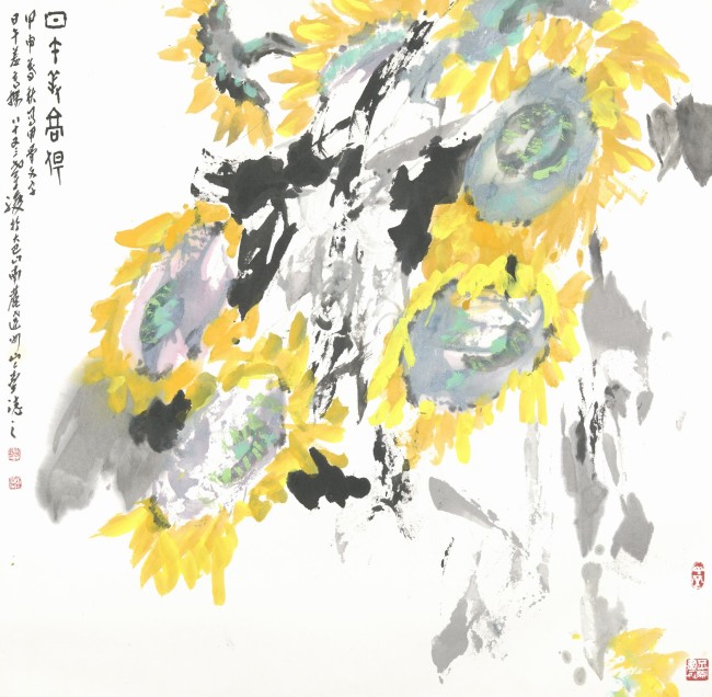 妙指与泼墨齐飞,七彩共长画一色——解读画坛"跨越世纪的传奇"刘伯骏