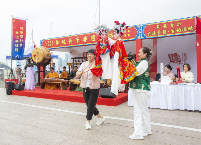 青岛奥帆中心：国风国乐耀国庆，非遗华章传四海