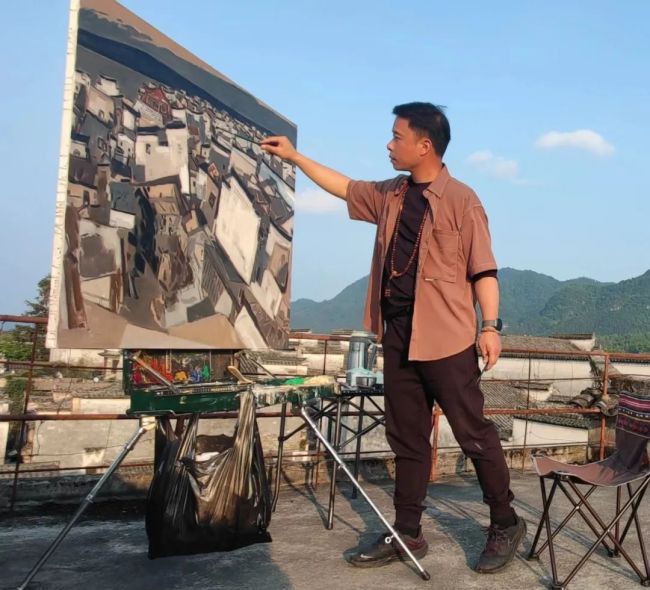 徐立承受邀参加“华夏意韵——中国百位油画名家写生采风创作行(广元站)暨三线记忆——美术采风写生活动”
