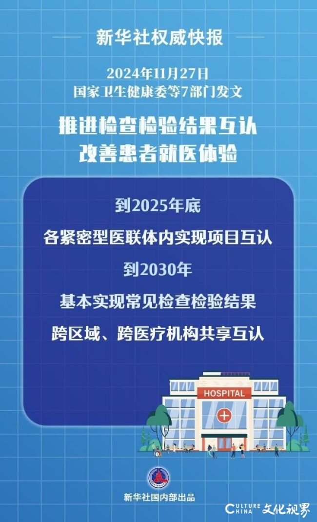 国家卫健委等七部门昨日发文，推进检查检验结果互认