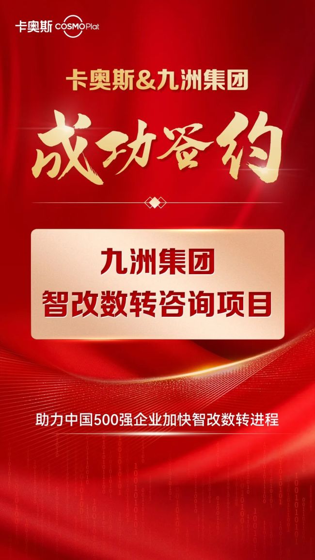 卡奥斯携手四川九洲集团打造新国企“智改数转”行业标杆