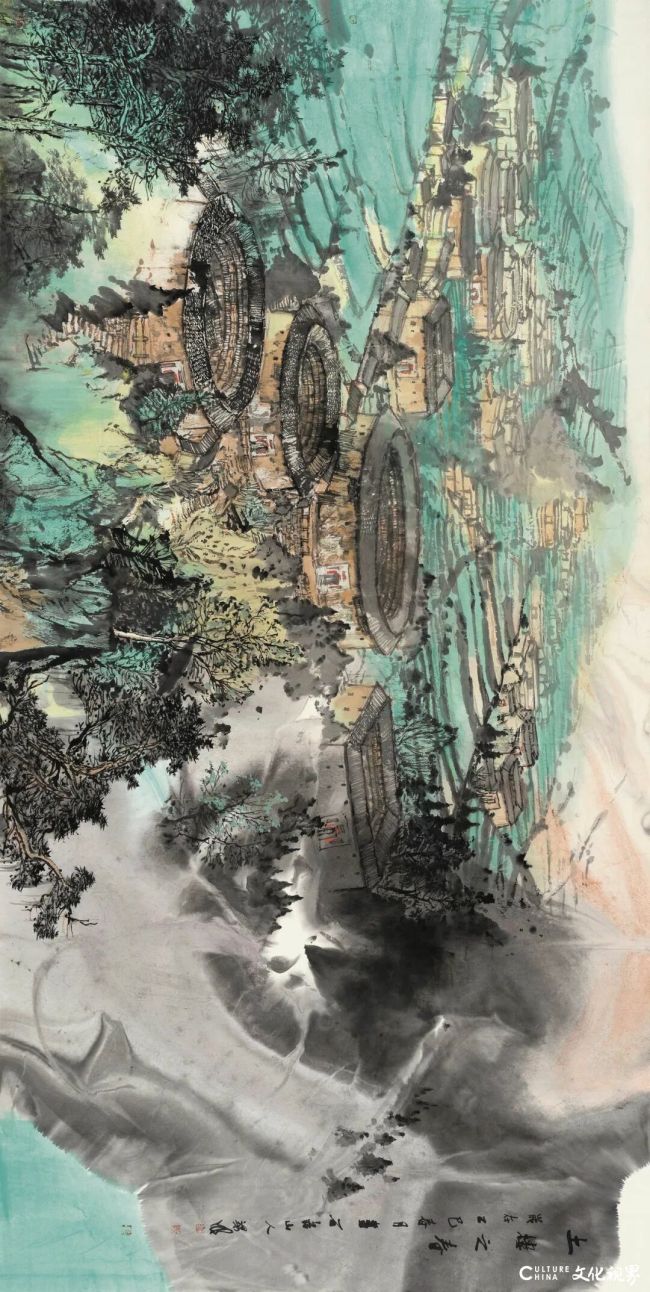 传达历史的厚度和文化的精髓——梁明笔下的福建土楼春色