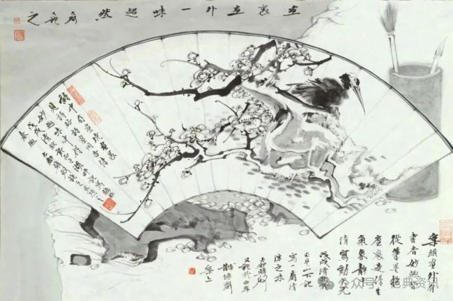 韩璐·扇面花鸟 | 尺素丹青绘灵趣，轻宣淡墨咏自然