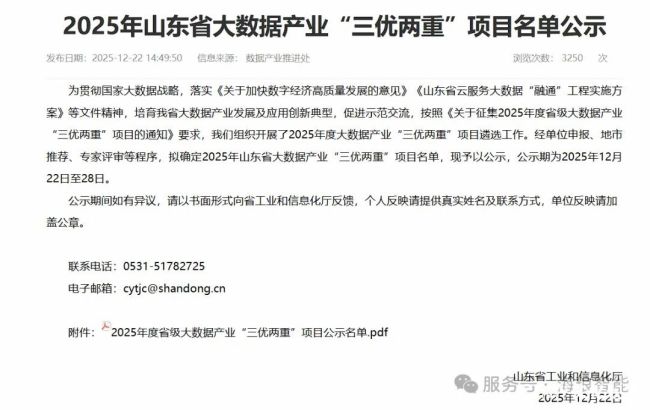 彰显行业领先实力——海琅控股一大数据产品入选2025年山东省大数据产业“三优两重”名单