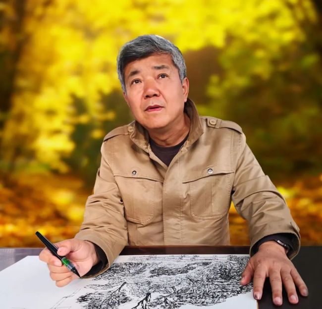 王界山·焦墨山水画 | 以粗犷线条与淋漓墨色，让自然那不羁的生命力破纸而出