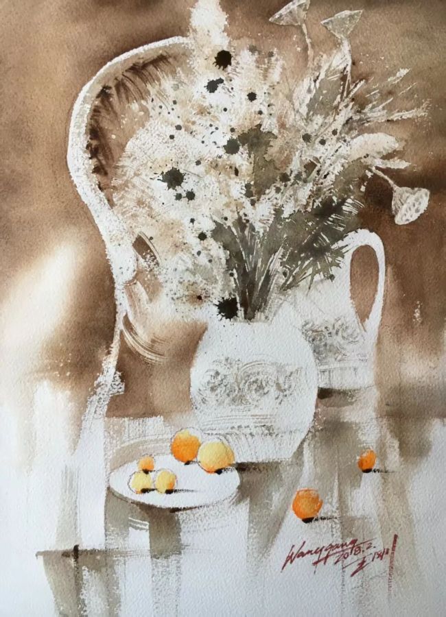 王刚·清供水彩画 | 喧嚣中觅宁静，繁华中守素简