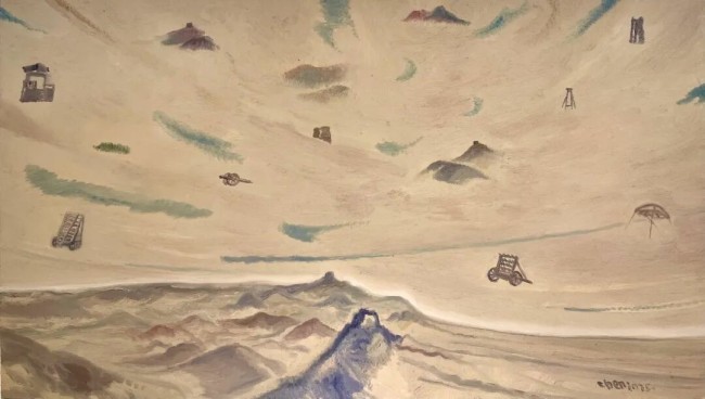 【DeepSeek谈艺】陈卫国 | 沉郁而温暖的色调，既是西北大地的本色，亦是内心情感的投射