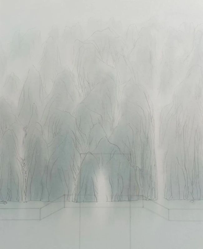 蒋才·《坐望·塔》系列 | 线的骨力与面的氤氲彼此支撑，让古意山水有了现代视觉张力