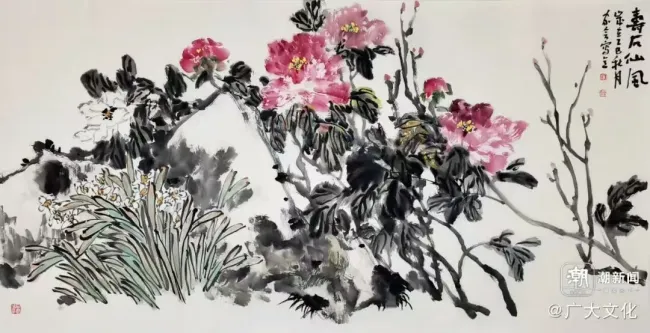 【DeepSeek谈艺】张家会·牡丹写生丨花朵绽放是生命蓬勃的舒展，枝叶俯仰是岁月沉淀的从容