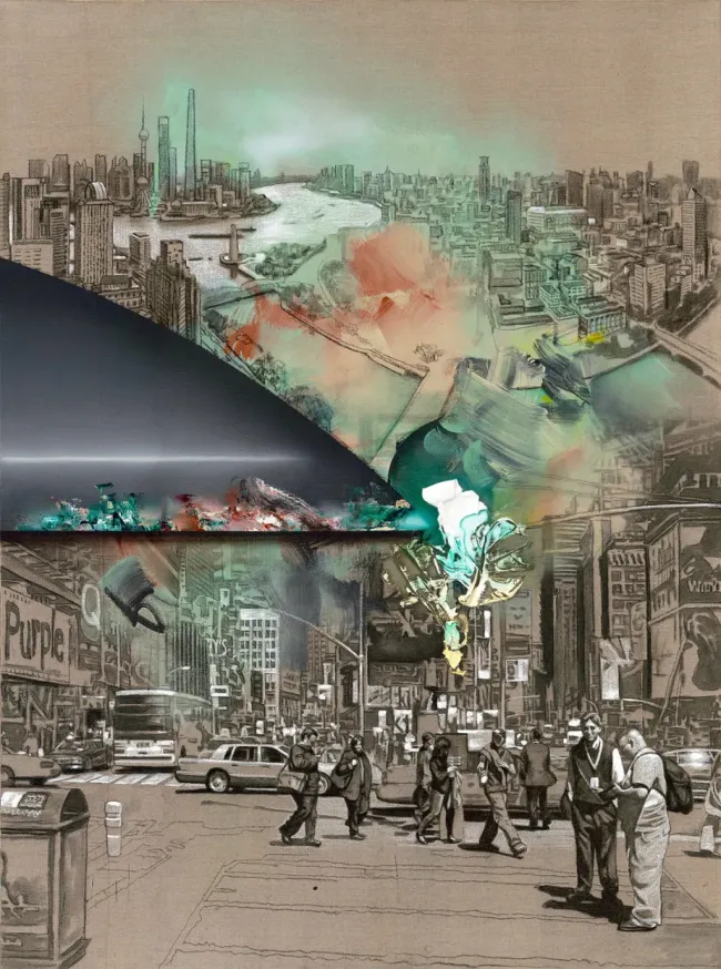 2024.平行世界 200x150cm 布面木炭、油画、丙烯.jpg