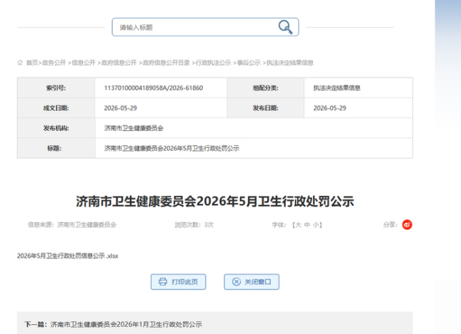 因分级护理制度落实缺位，山东省肿瘤医院被济南卫健委行政处罚
