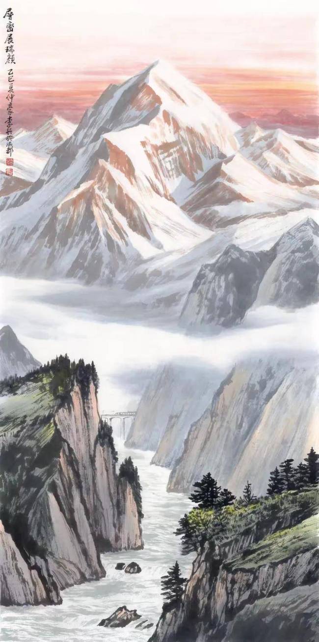 李兵·水墨高原雪山 | 以一纸烟云写尽雪山圣洁,以铮铮笔墨撑起山河气象
