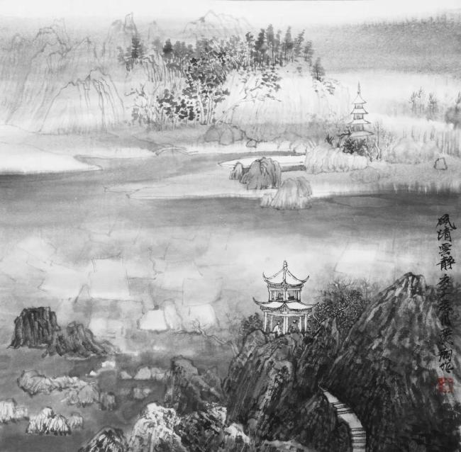 中国人民解放军海军博物馆举行陈飞翔中国画作品《万里可期》收藏仪式