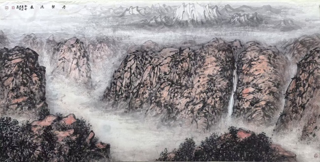 【DeepSeek谈艺】秦建新·山水画 | 笔绘西域风骨，墨染山川雄浑