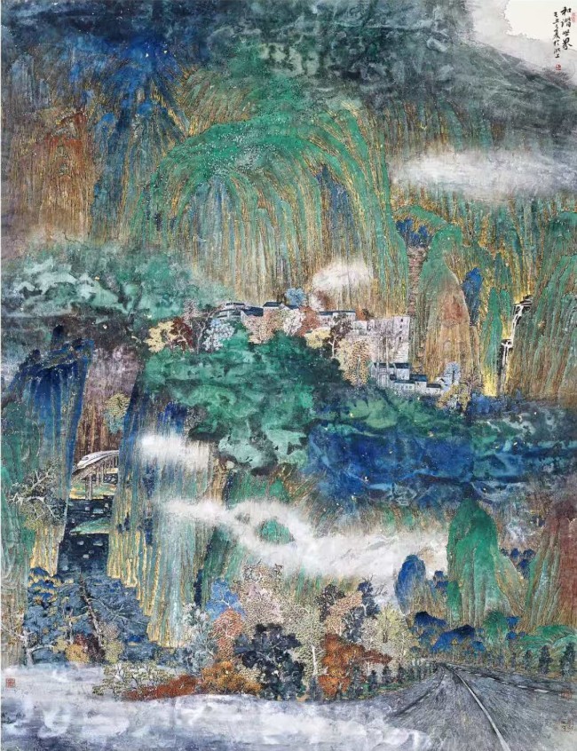 【DeepSeek谈艺】谢宗君·青绿山水 | 华丽中蕴清雅，工致中显灵动