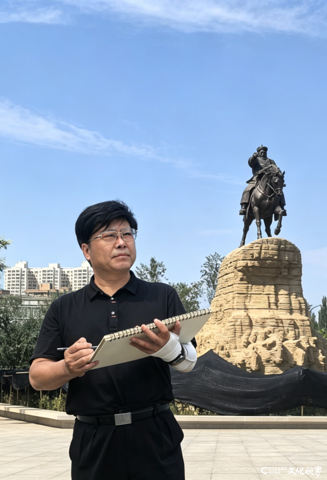 孔维克·新疆写生 | 丝路襟喉的笔墨回响，从烽燧粮仓到胡杨战场