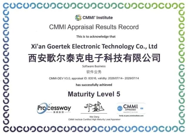 歌尔通过CMMI V3.0 ML5评估，斩获软件研发能力成熟度最高等级认证