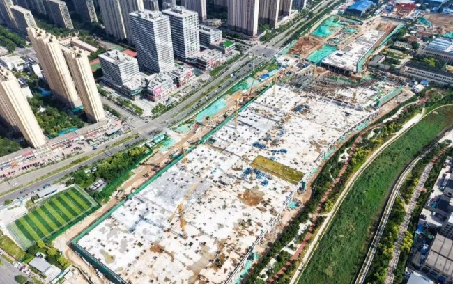 通往济南起步区的地铁7号线“进度条”刷新，北岸综合维修楼主体封顶