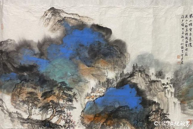 张跃进·山水画 | 泼彩晕染山河万象，尽显从容旷达的笔墨意境