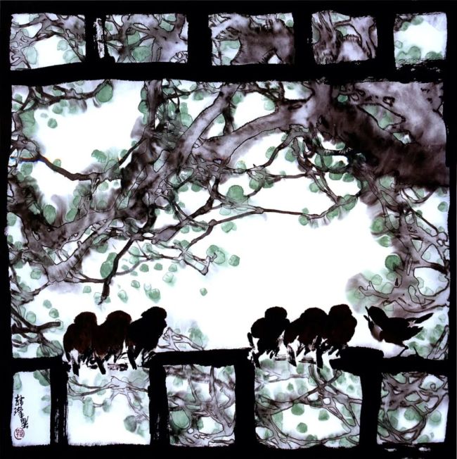 韩玮·水墨画 | 落笔沉实而富有力量,营造出开阔而清雅的诗意画境