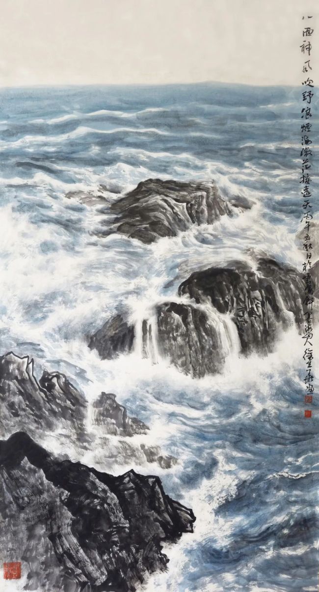 以笔墨为舟,在沧海间探寻天人合一的东方意境——徐生华的“水墨海洋”诠释海的精神